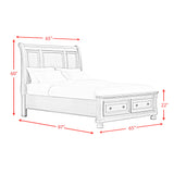 Kingston Queen Bed W/Storage Footboard and Non-Storage Rails - Tampa Furniture Outlet