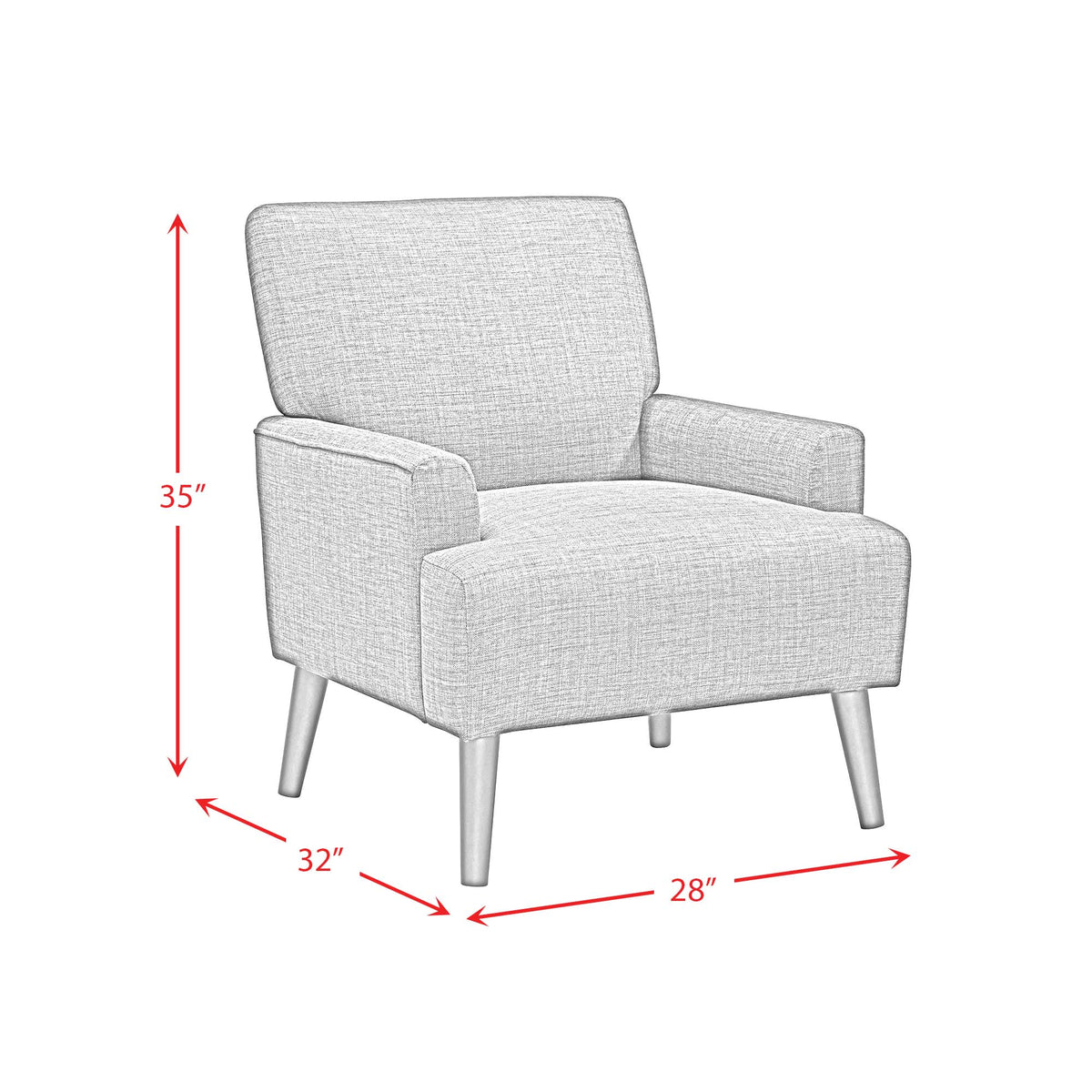 Kiwi Chair in 8077 Boucle Grey & Espresso