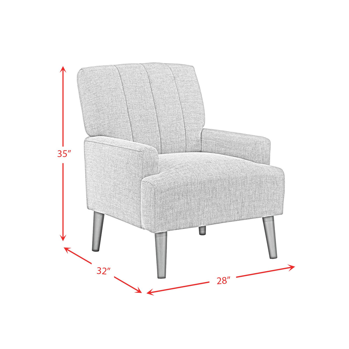Kiwi Chair with Channel Back in Palmer Grey