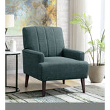 Kiwi Chair with Channel Back in Palmer Teal – SKU U-4410-4550-100C | Elements