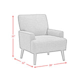 Kiwi Chair in 8077 Boucle Orange & Espresso - Tampa Furniture Outlet
