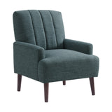 Kiwi Chair with Channel Back in Palmer Teal - Tampa Furniture Outlet