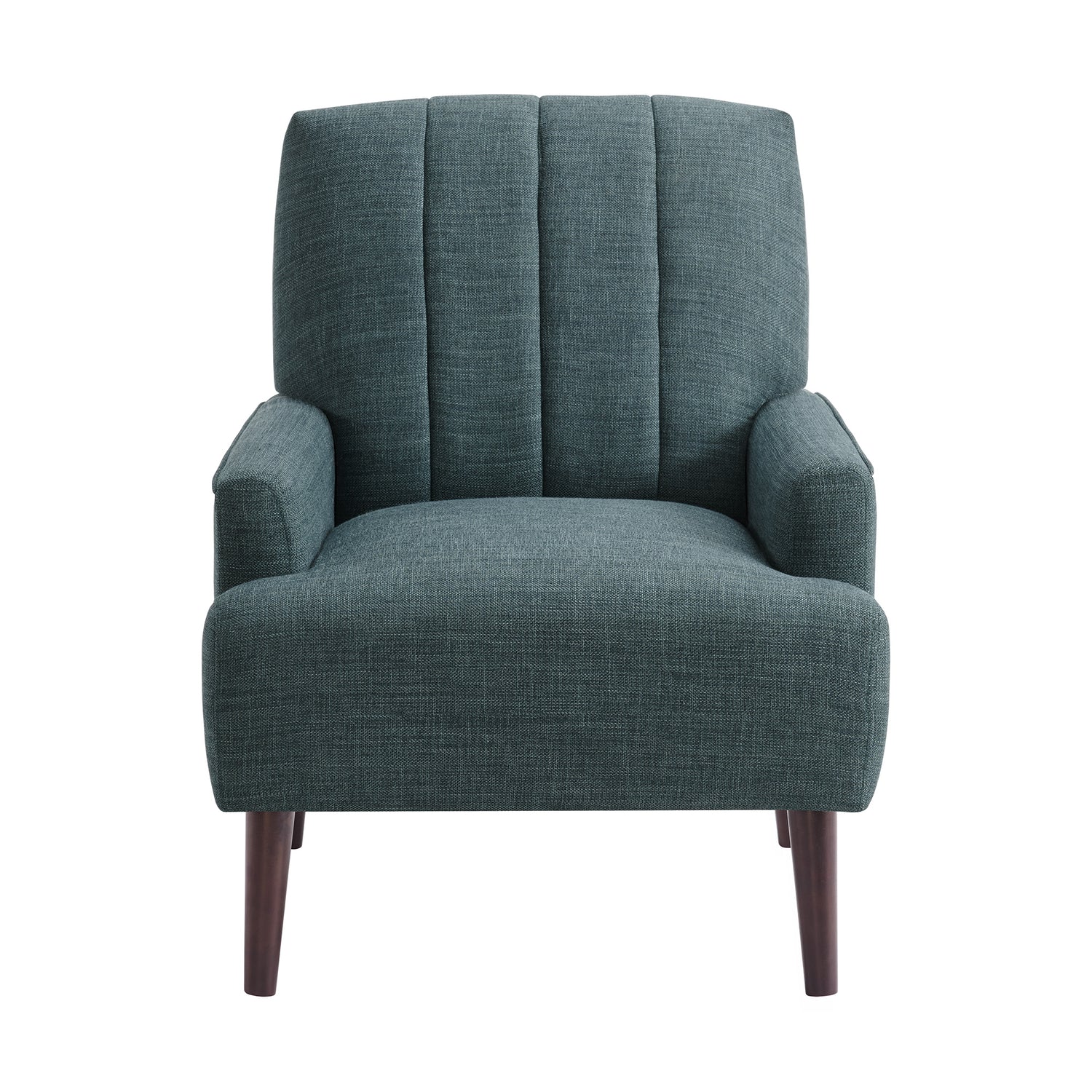 Kiwi Chair with Channel Back in Palmer Teal - Tampa Furniture Outlet