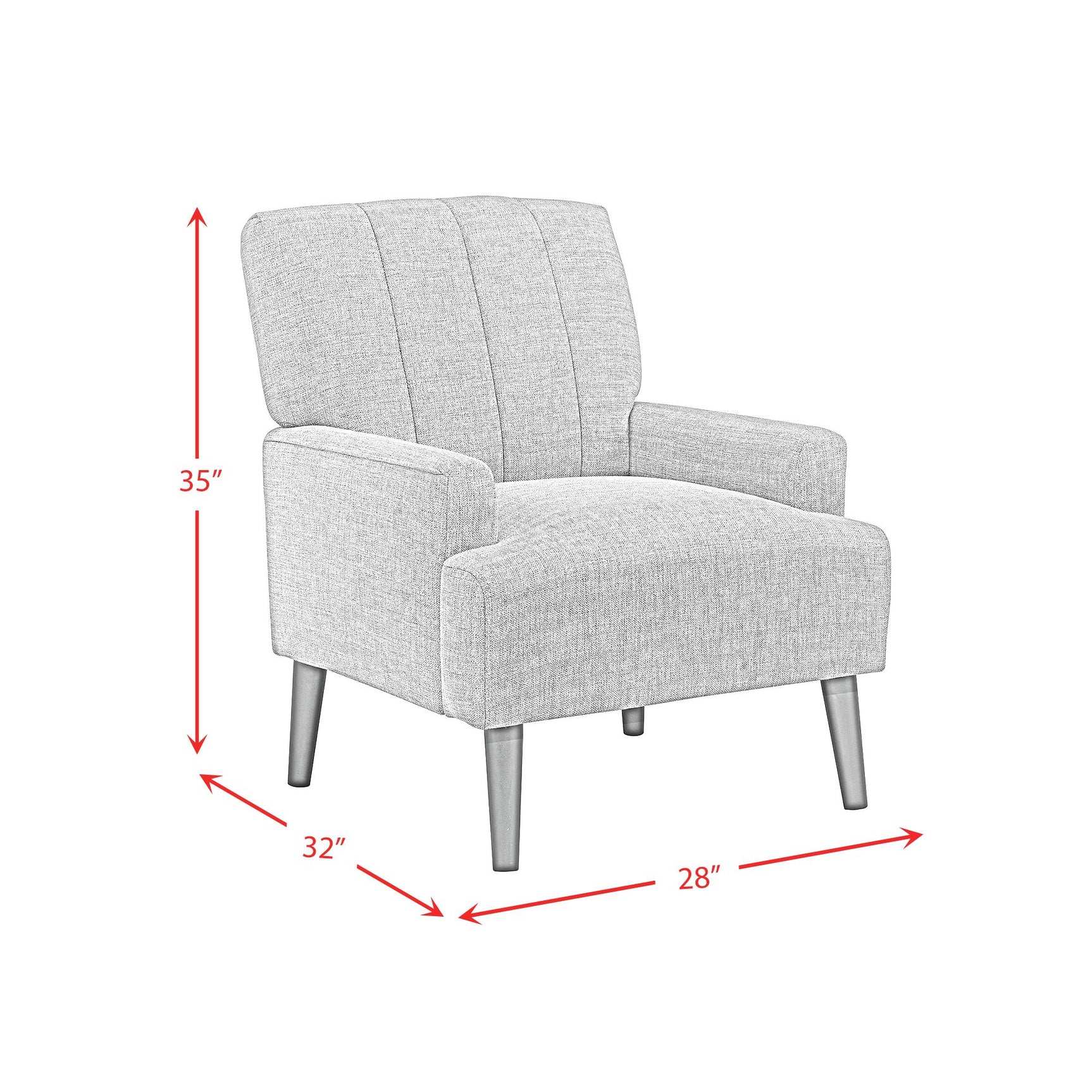 Kiwi Chair with Channel Back in Palmer Teal - Tampa Furniture Outlet