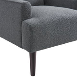 Kiwi Chair in 8077 Boucle Grey & Espresso - Tampa Furniture Outlet