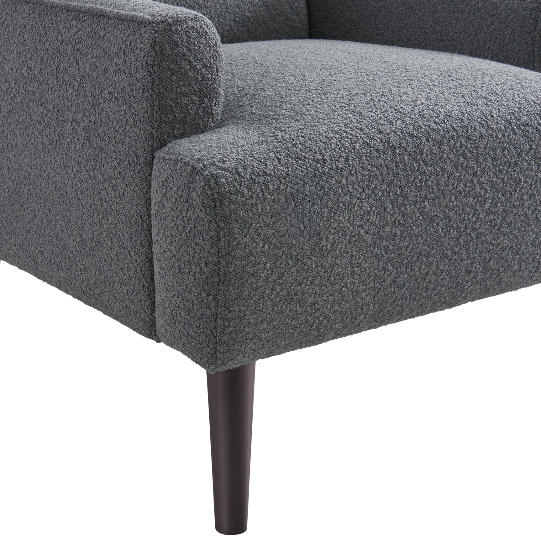Kiwi Chair in 8077 Boucle Grey & Espresso - Tampa Furniture Outlet