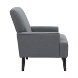 Kiwi Chair in 8077 Boucle Grey & Espresso - Tampa Furniture Outlet