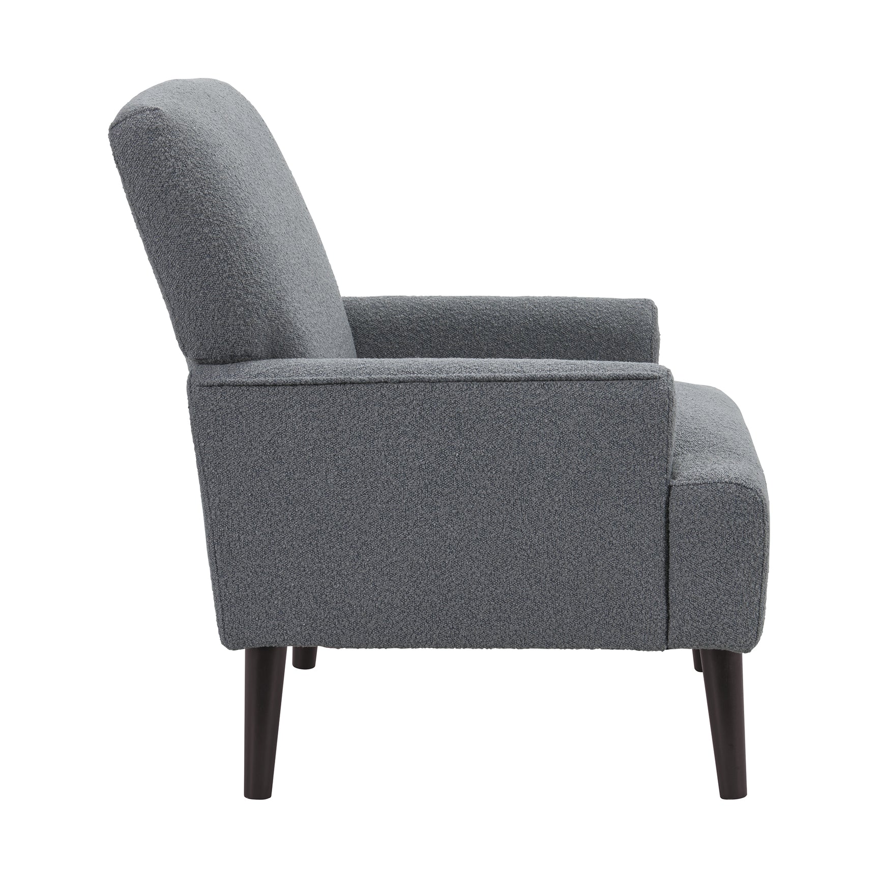 Kiwi Chair in 8077 Boucle Grey & Espresso - Tampa Furniture Outlet