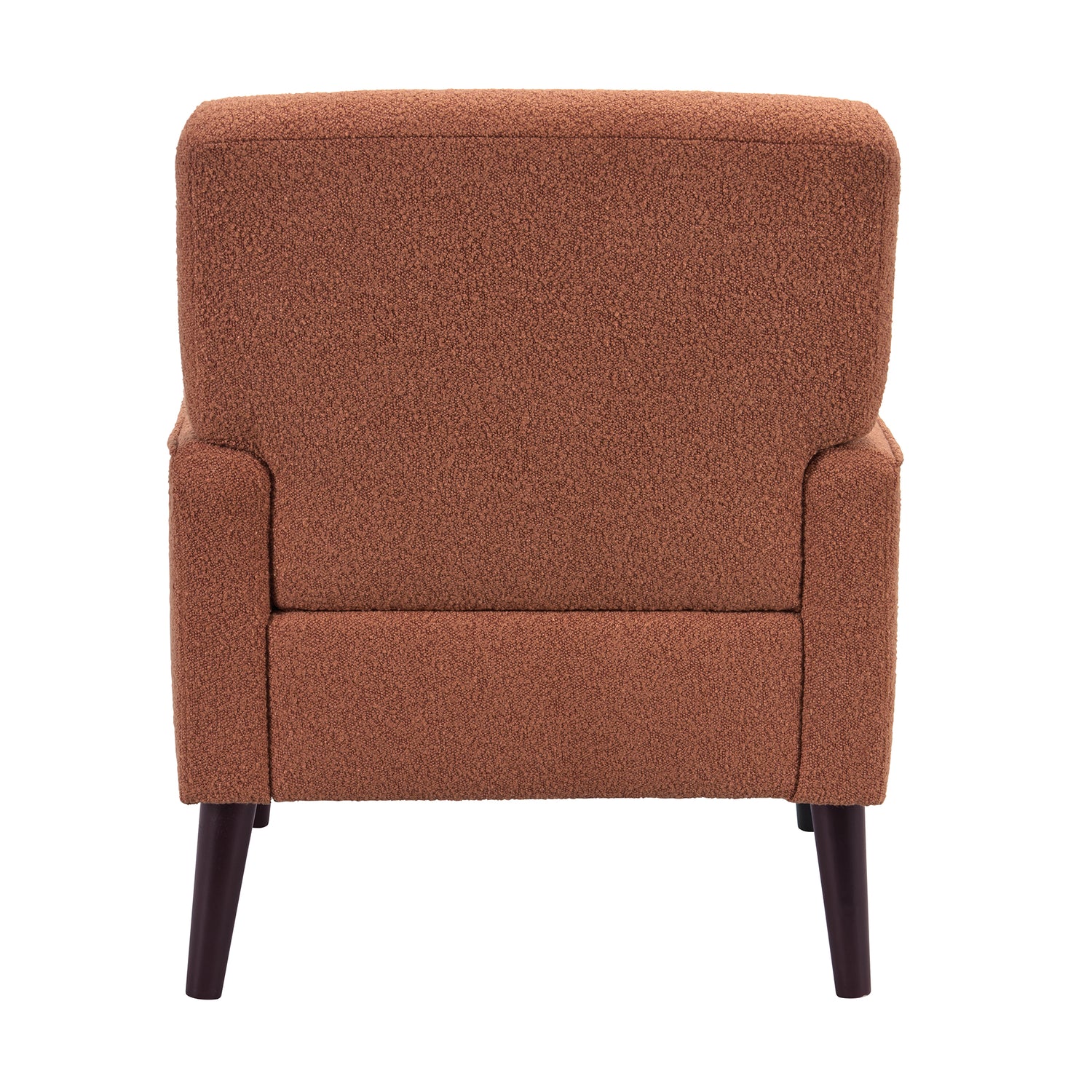 Kiwi Chair in 8077 Boucle Orange & Espresso - Tampa Furniture Outlet