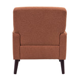 Kiwi Chair in 8077 Boucle Orange & Espresso - Tampa Furniture Outlet