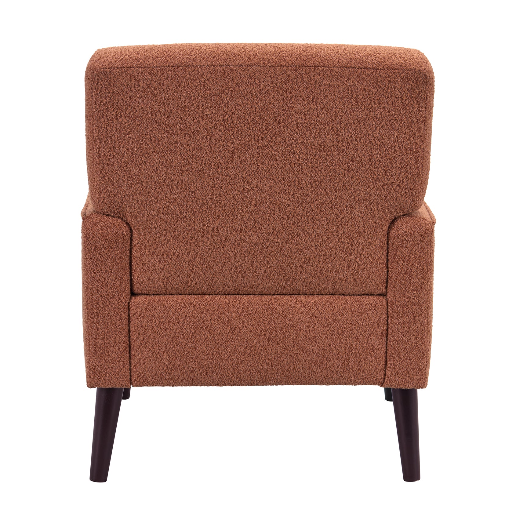 Kiwi Chair in 8077 Boucle Orange & Espresso - Tampa Furniture Outlet
