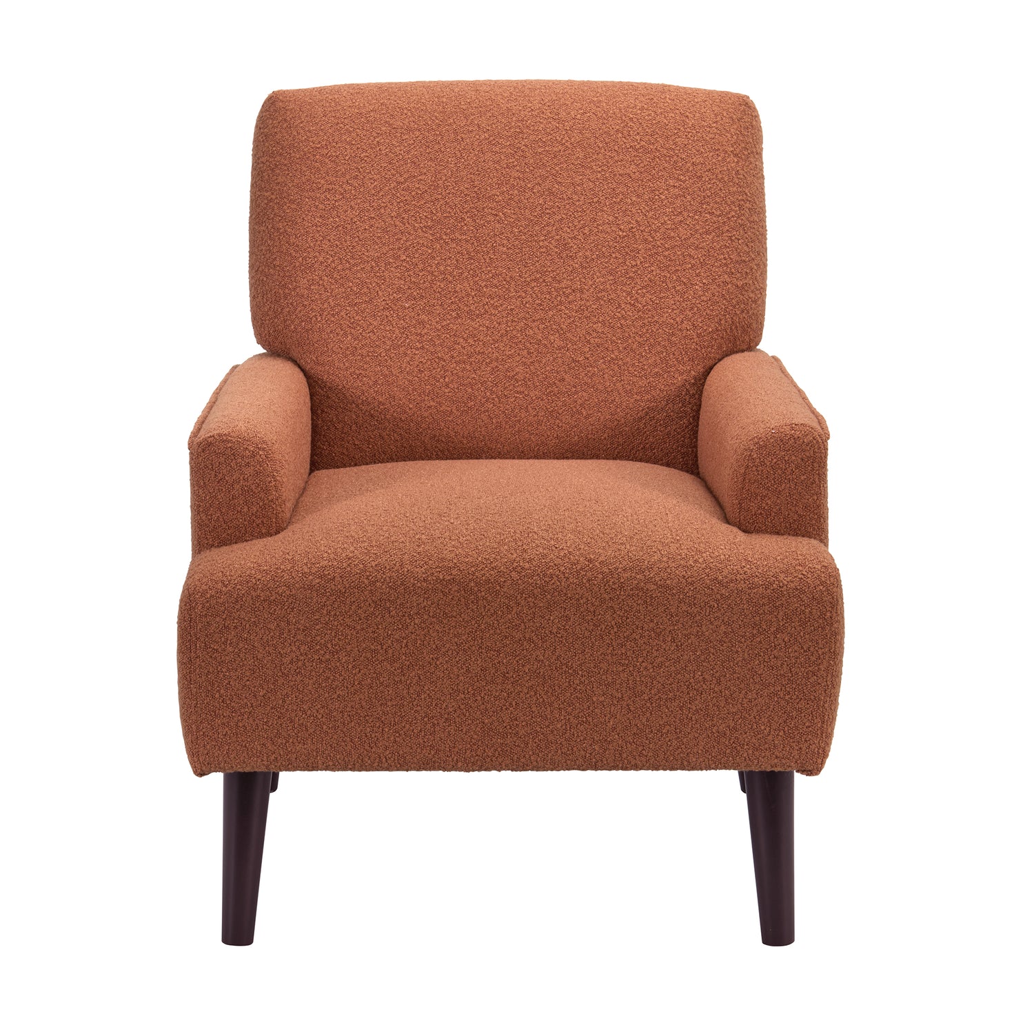 Kiwi Chair in 8077 Boucle Orange & Espresso - Tampa Furniture Outlet