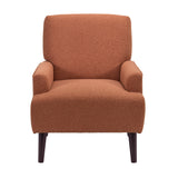 Kiwi Chair in 8077 Boucle Orange & Espresso - Tampa Furniture Outlet