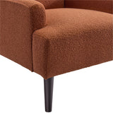 Kiwi Chair in 8077 Boucle Orange & Espresso - Tampa Furniture Outlet
