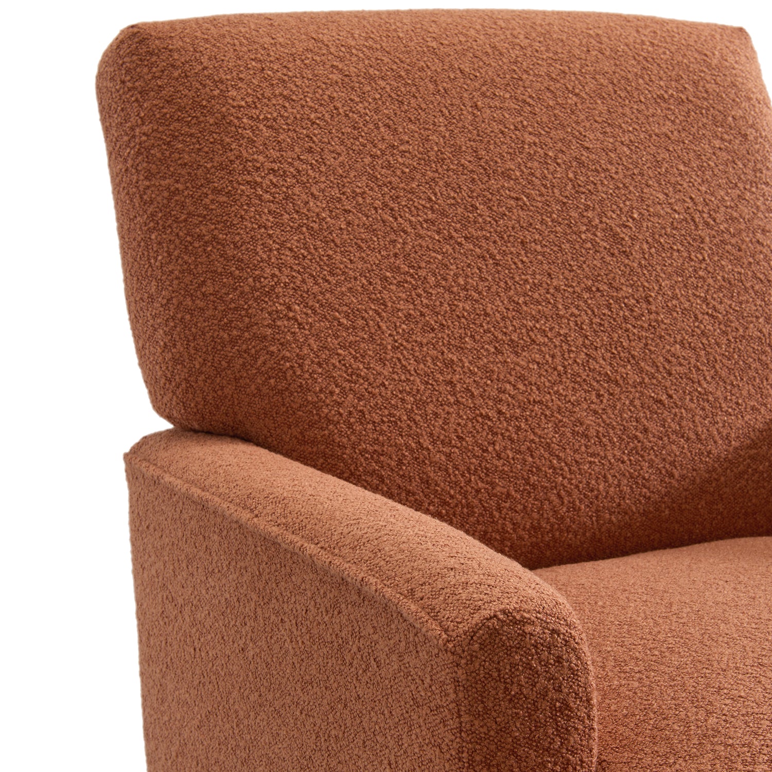 Kiwi Chair in 8077 Boucle Orange & Espresso - Tampa Furniture Outlet