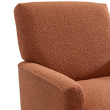 Kiwi Chair in 8077 Boucle Orange & Espresso - Tampa Furniture Outlet