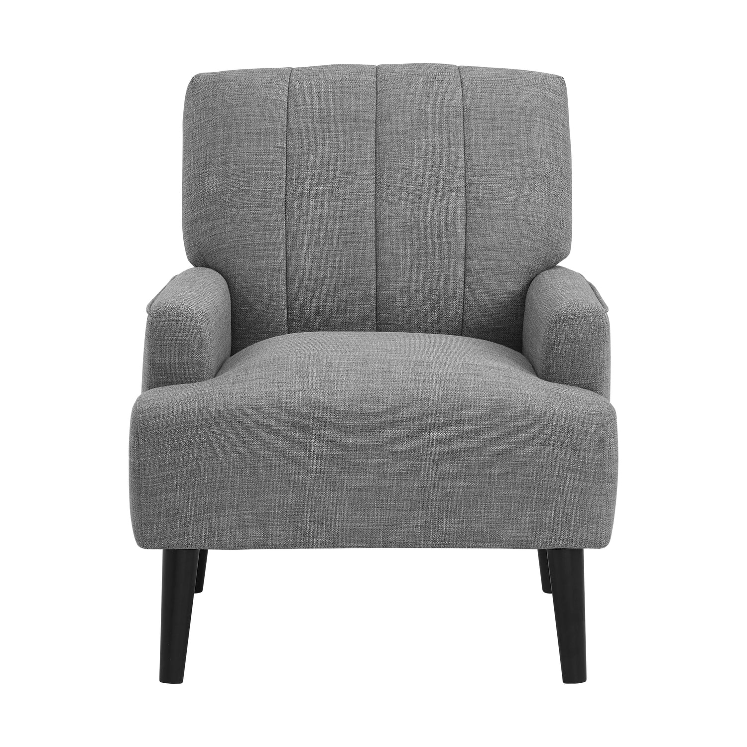 Kiwi Chair with Channel Back in Palmer Grey - Tampa Furniture Outlet