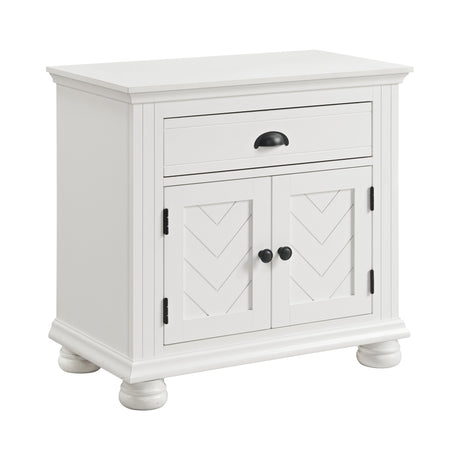 Kona 1-Drawer Nightstand in White