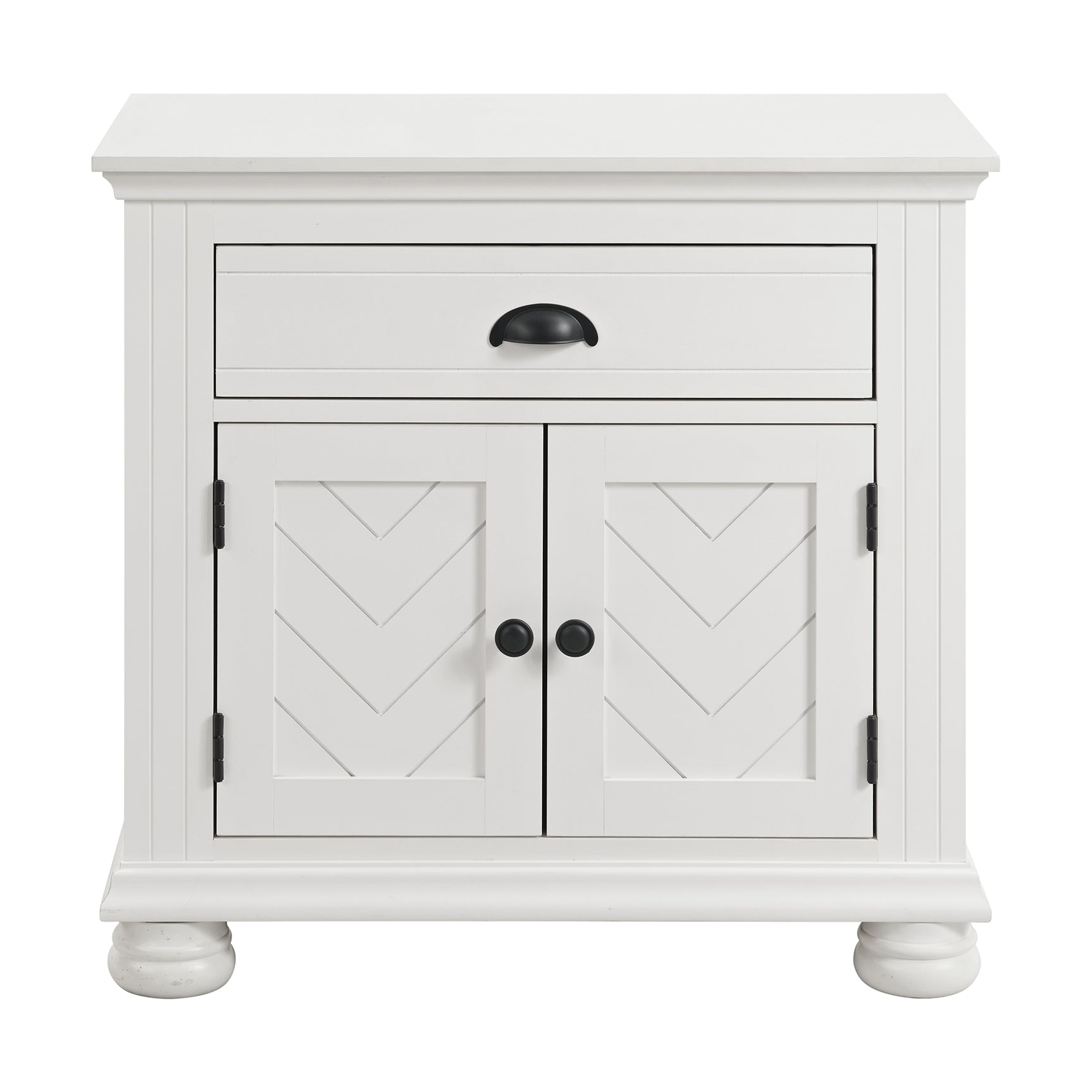 Kona 1-Drawer Nightstand in White - Tampa Furniture Outlet