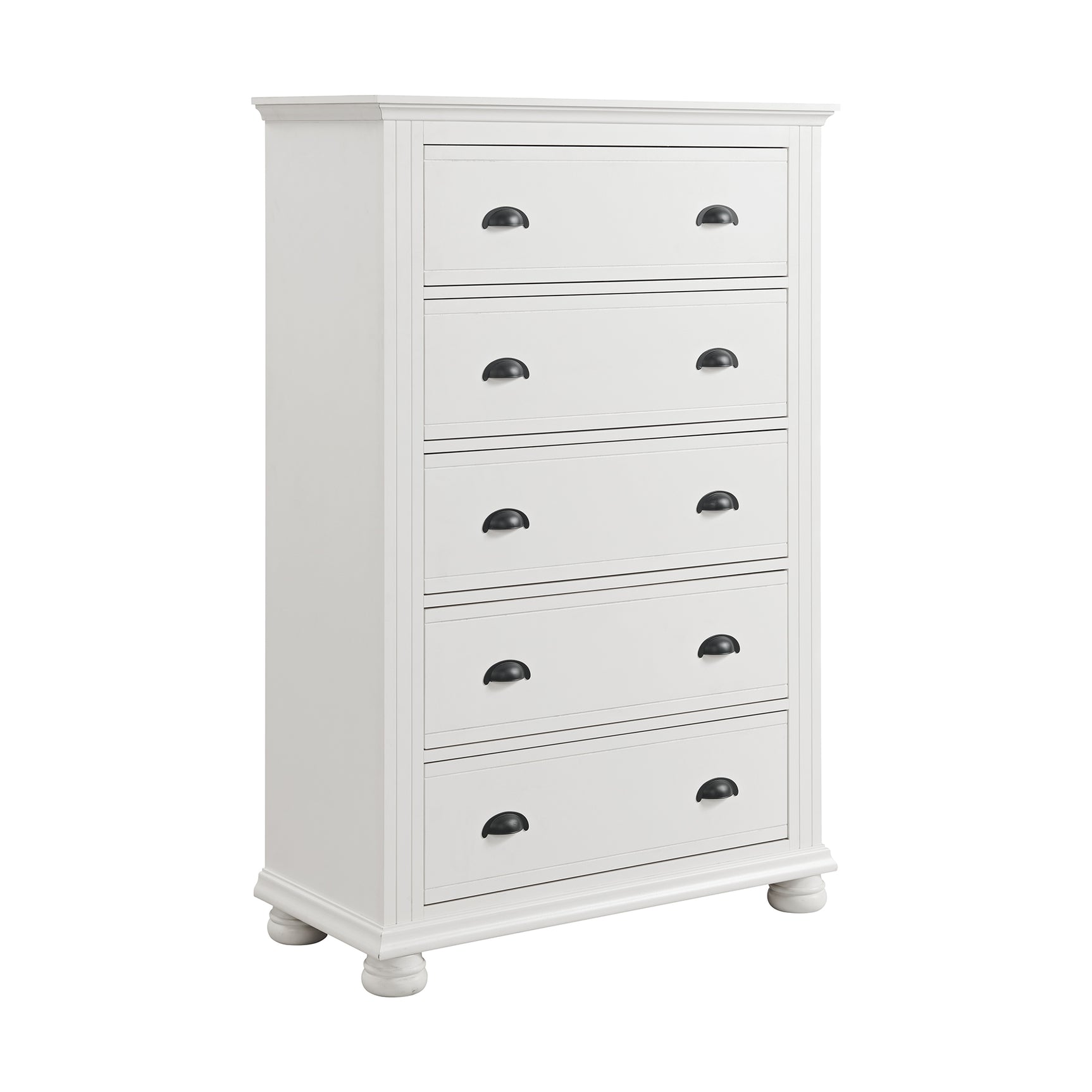 Kona 5-Drawer Chest in White - Tampa Furniture Outlet