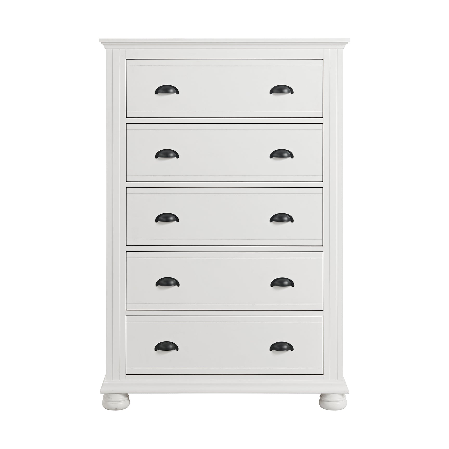 Kona 5-Drawer Chest in White - Tampa Furniture Outlet