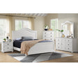 Kona King Panel Bed in White – SKU B-9340-7-KB | Elements