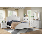 Kona King Panel Bed in White – SKU B-9340-7-KB | Elements