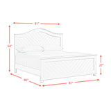 Kona King Panel Bed in White