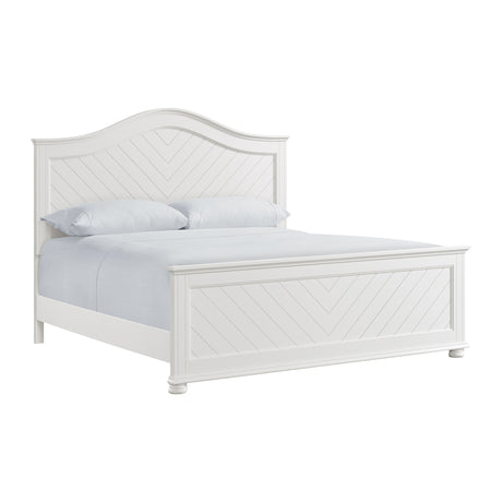 Kona King Panel Bed in White - Tampa Furniture Outlet
