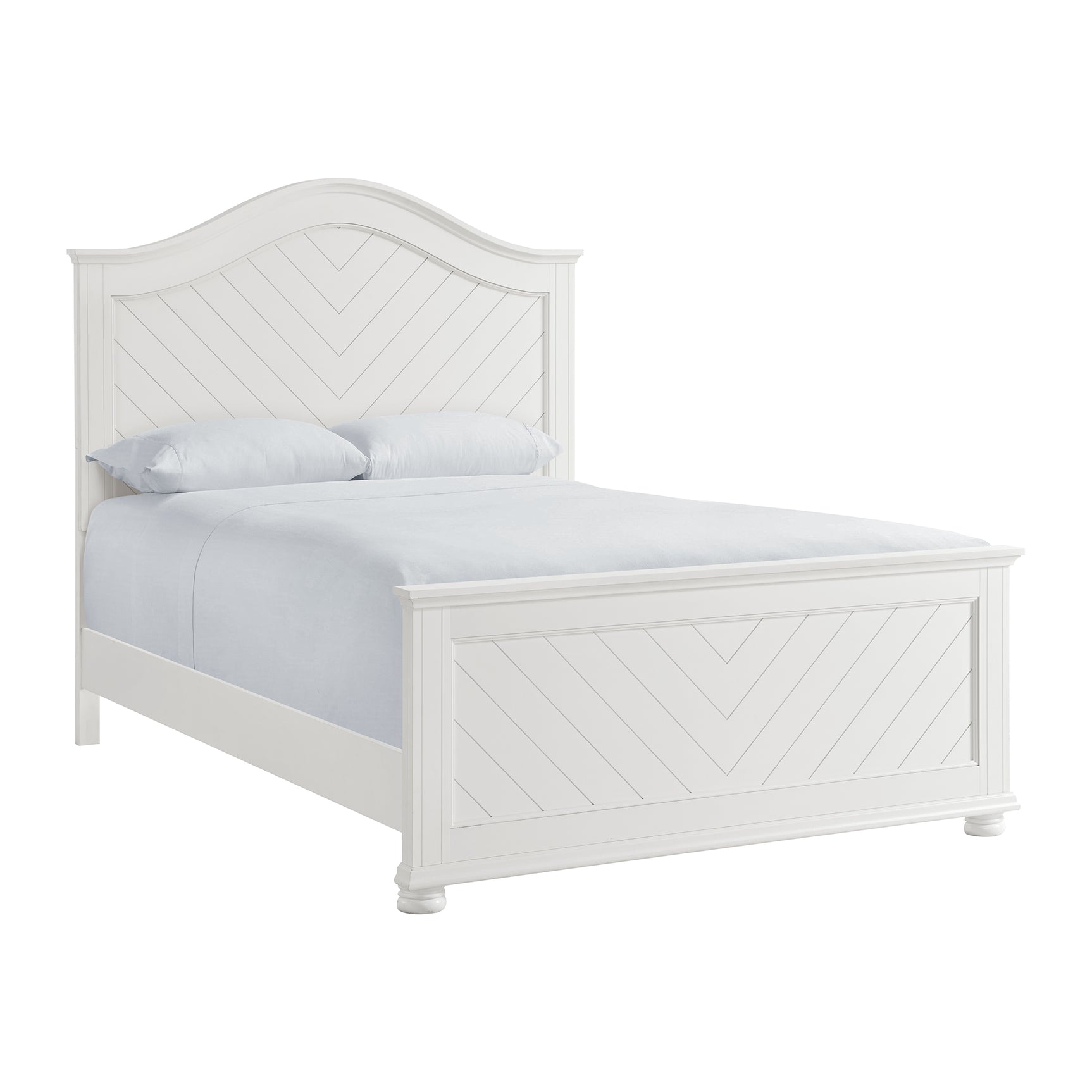 Kona Queen Panel Bed in White - Tampa Furniture Outlet