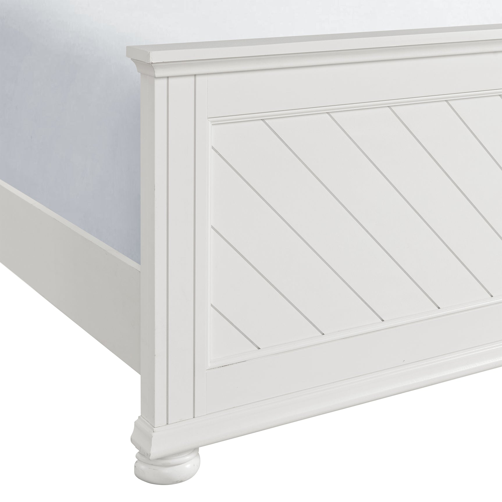 Kona King Panel Bed in White
