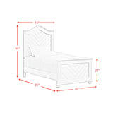 Kona Twin Panel Bed in White - Tampa Furniture Outlet