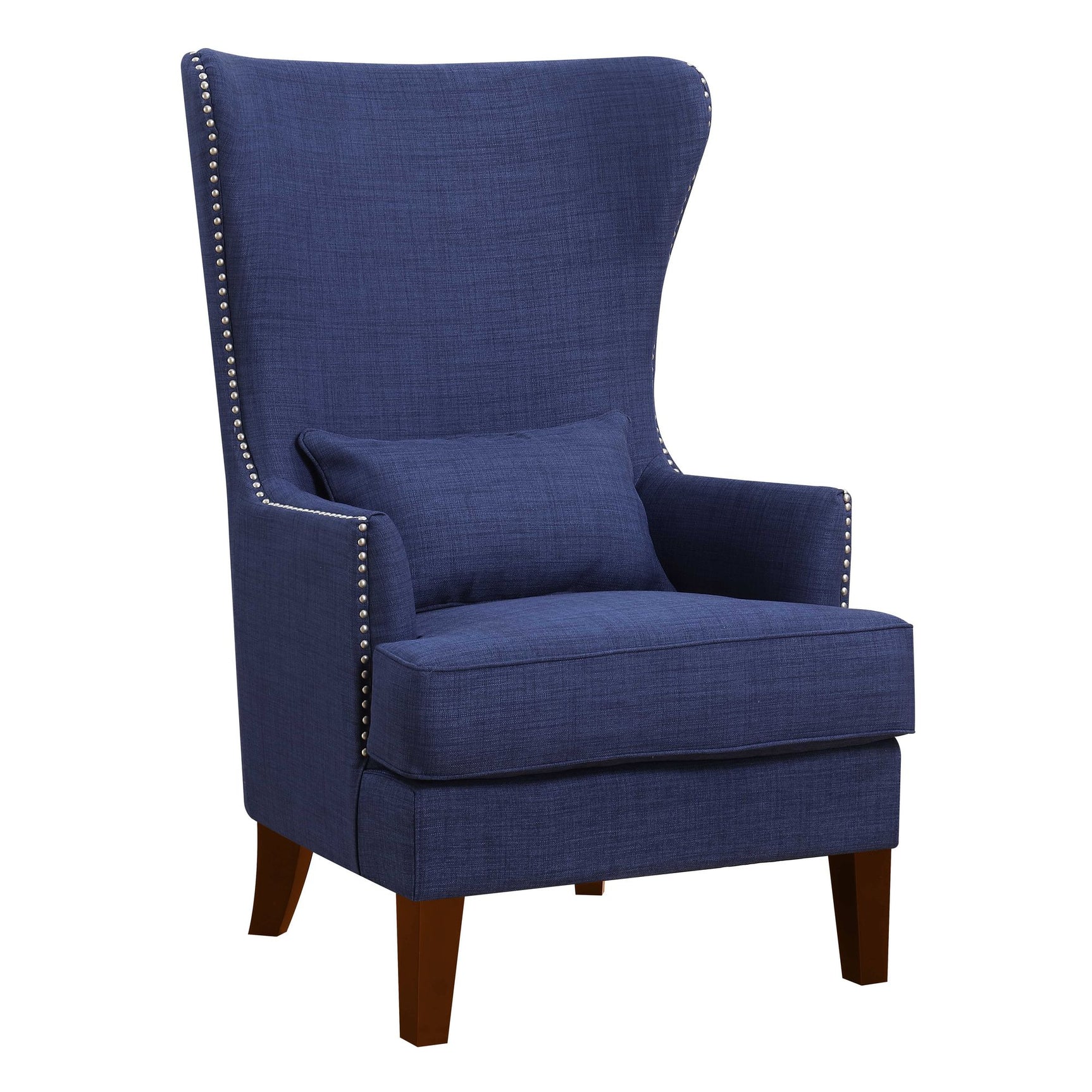 Kori 724 Chair W/Chrome Nails Heirloom Blue - Tampa Furniture Outlet