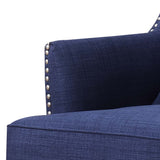 Kori 724 Chair W/Chrome Nails Heirloom Blue - Tampa Furniture Outlet