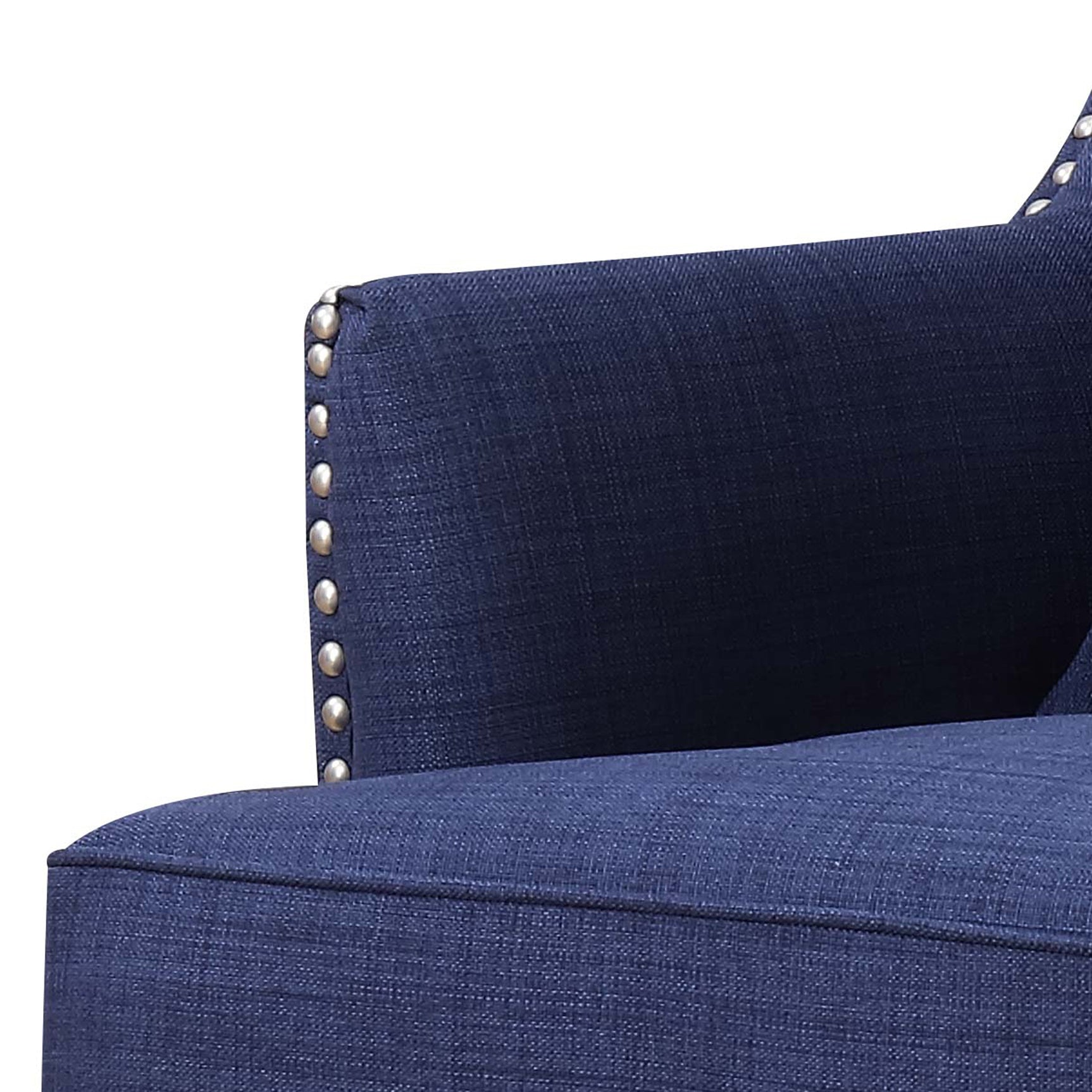 Kori 724 Chair W/Chrome Nails Heirloom Blue - Tampa Furniture Outlet