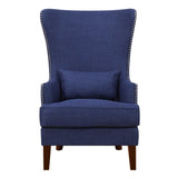 Kori 724 Chair W/Chrome Nails Heirloom Blue - Tampa Furniture Outlet