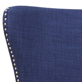 Kori 724 Chair W/Chrome Nails Heirloom Blue - Tampa Furniture Outlet
