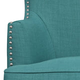 Kori 724 Chair W/Chrome Nails Heirloom Aqua/Teal (ISTA 3) - Tampa Furniture Outlet