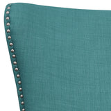 Kori 724 Chair W/Chrome Nails Heirloom Aqua/Teal (ISTA 3) - Tampa Furniture Outlet