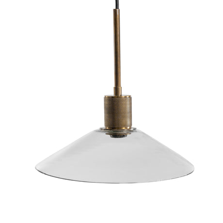 Tampa Furniture Outlet - Ashley Furniture - Chaness Lighting - Glass Pendant Light (1/CN) / Clear/Brass - L000718