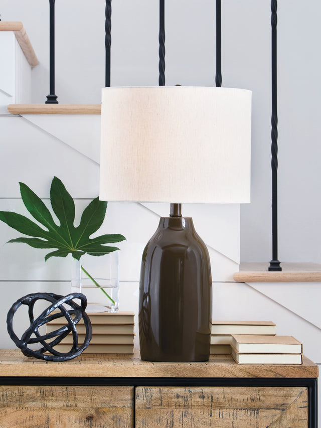 Tampa Furniture Outlet - Ashley Furniture - Jyler Lighting - Terracotta Table Lamp (1/CN) - L100904