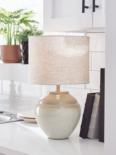 Tampa Furniture Outlet - Ashley Furniture - Waldish Lighting - Metal Table Lamp (1/CN) / Cream/Beige - L200204