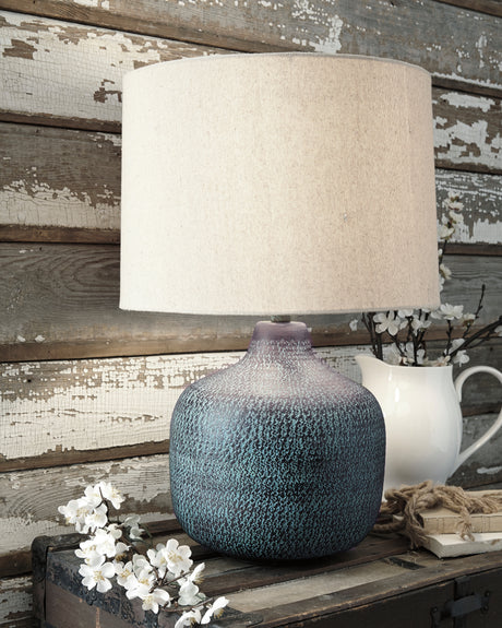 Tampa Furniture Outlet - Ashley Furniture - Malthace Lighting - Table Lamp (Set of 2) / Patina - L207304X2