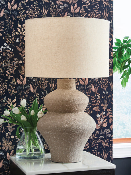 Tampa Furniture Outlet - Ashley Furniture - Jossleigh Lighting - Metal Table Lamp (1/CN) / Beige - L207624