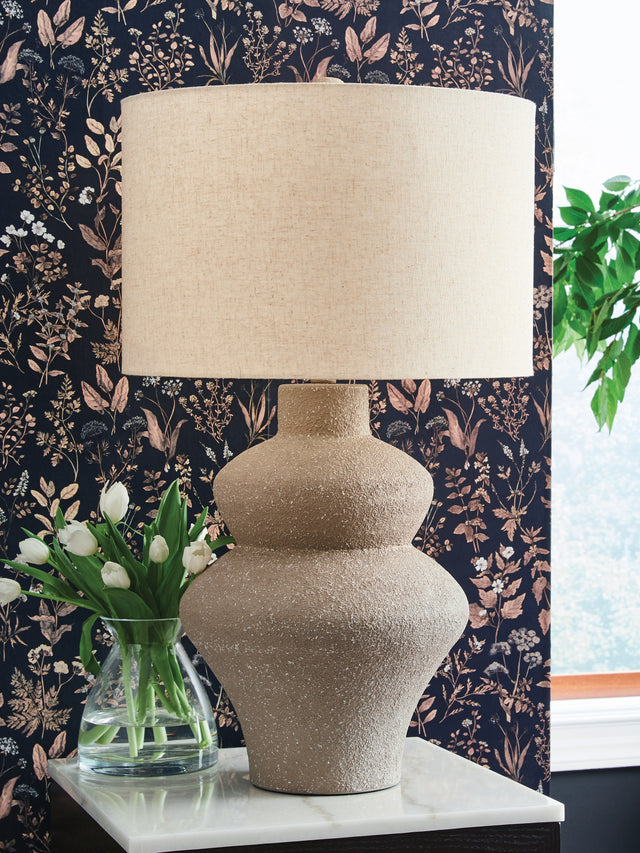 Tampa Furniture Outlet - Ashley Furniture - Jossleigh Lighting - Metal Table Lamp (1/CN) / Beige - L207624
