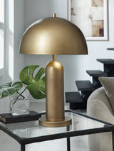 Tampa Furniture Outlet - Ashley Furniture - Wendfield Lighting - Metal Table Lamp (1/CN) / Antique Gold Finish - L208514