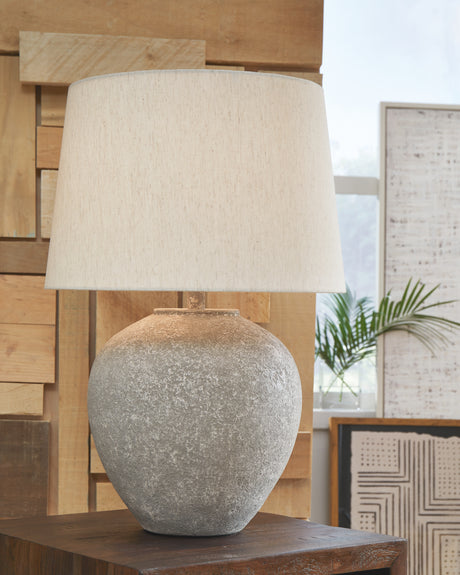 Tampa Furniture Outlet - Ashley Furniture - Dreward Lighting - Table Lamp (Set of 2) / Distressed Gray - L235694X2