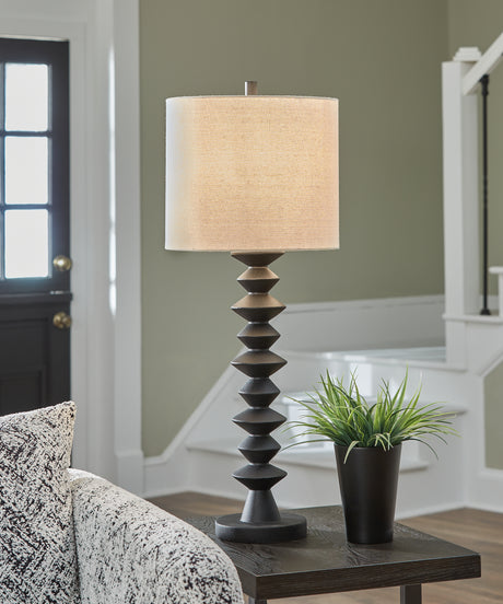 Tampa Furniture Outlet - Ashley Furniture - Luanndon Lighting - 2-Piece Lamp Set / Black - L235783X2