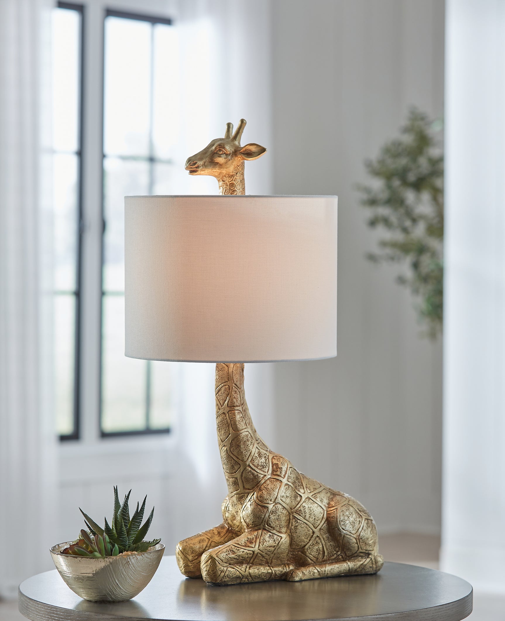 Tampa Furniture Outlet - Ashley Furniture - Ferrison Lighting - 2-Piece Lamp Set / Gold Finish - L317004X2
