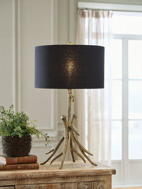 Tampa Furniture Outlet - Ashley Furniture - Josney Lighting - 2-Piece Lamp Set / Antique Gold Finish - L317034X2